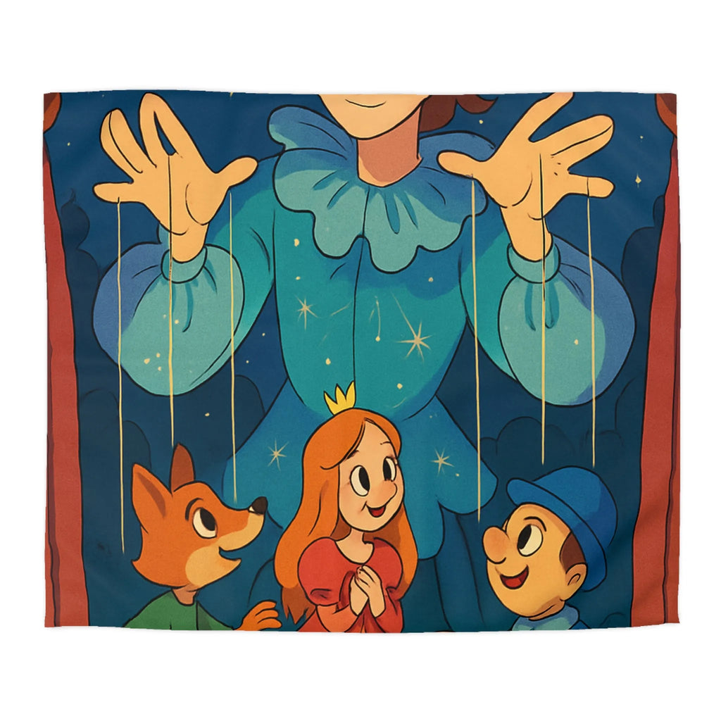 Housse de couette marionnette: spectacle enchanté de nuit étoilée pour enfants rêveurs