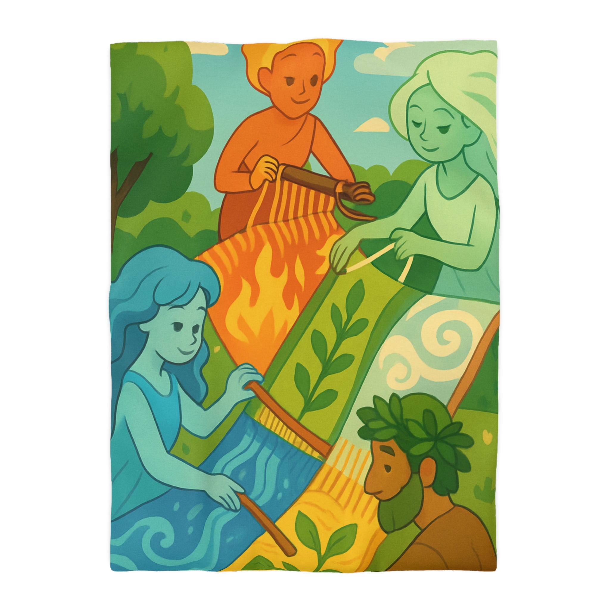 Housse de Couette Microfibre Design Artistique Moderne Décoration Chambre Confort Premium