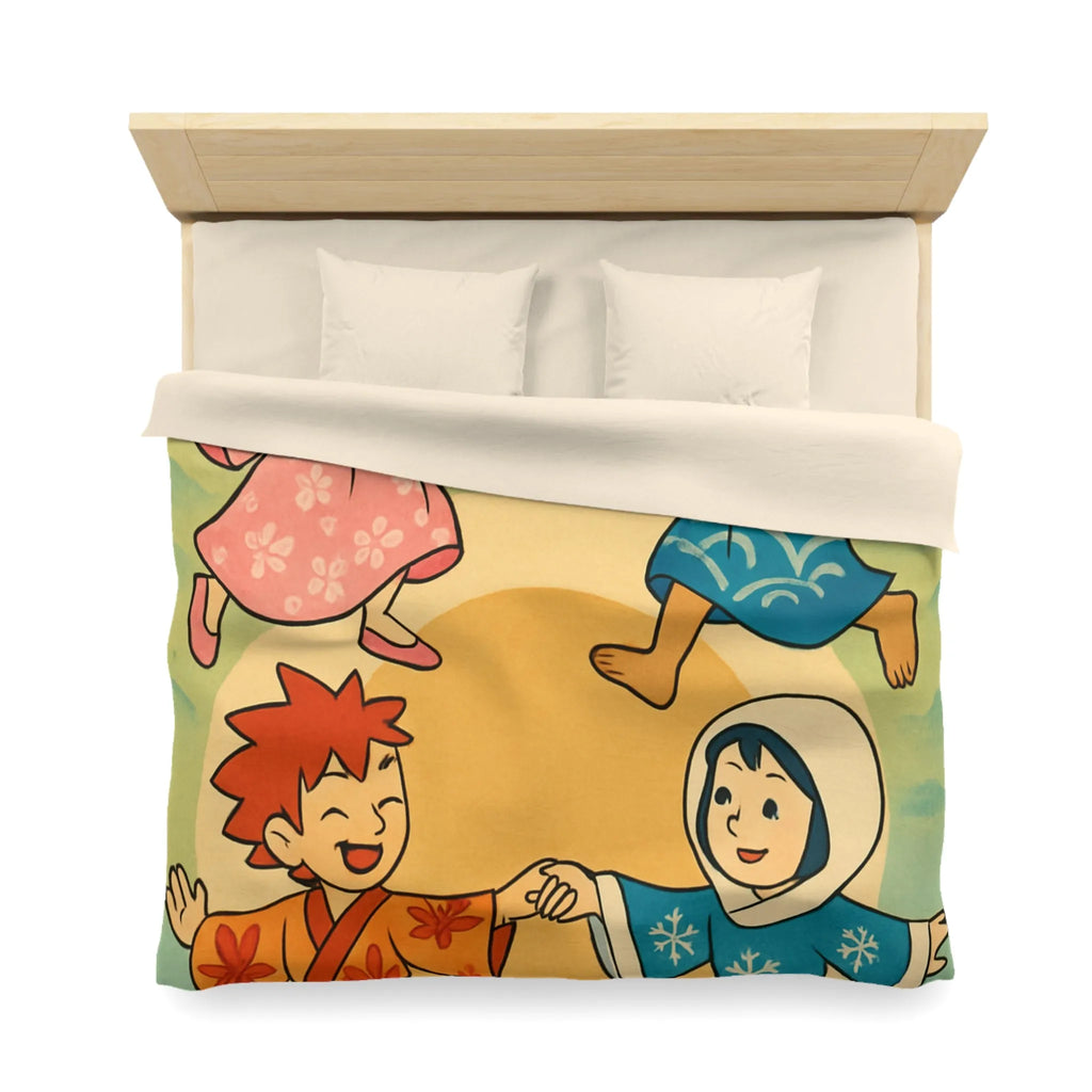 Housse de Couette Microfibre Art Graphique Contemporain Style Décoratif Chambre Tendance