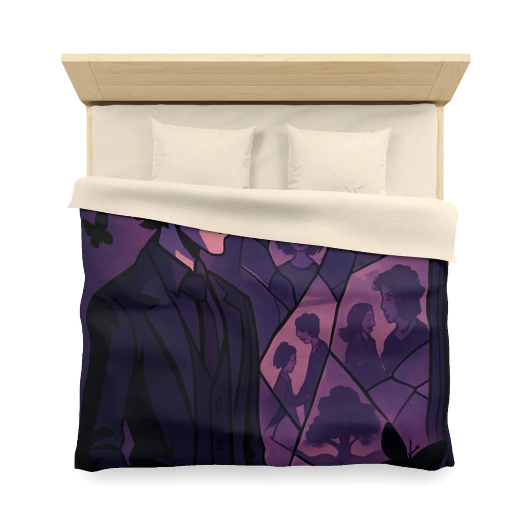 Housse de Couette Microfibre Art Graphique Contemporain Style Décoratif Chambre Tendance