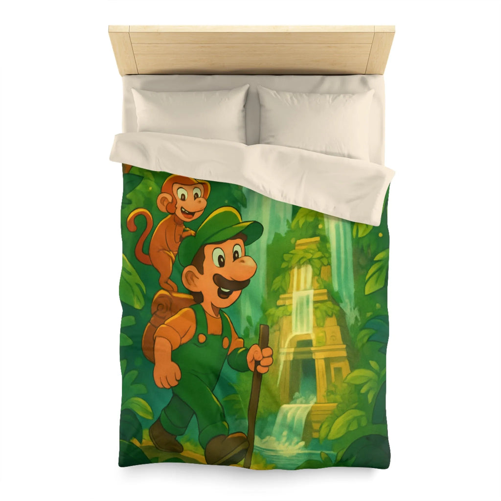 Green Plumber Journeys Through Lush Jungle With Monkey Friend And Hidden Temple Scene