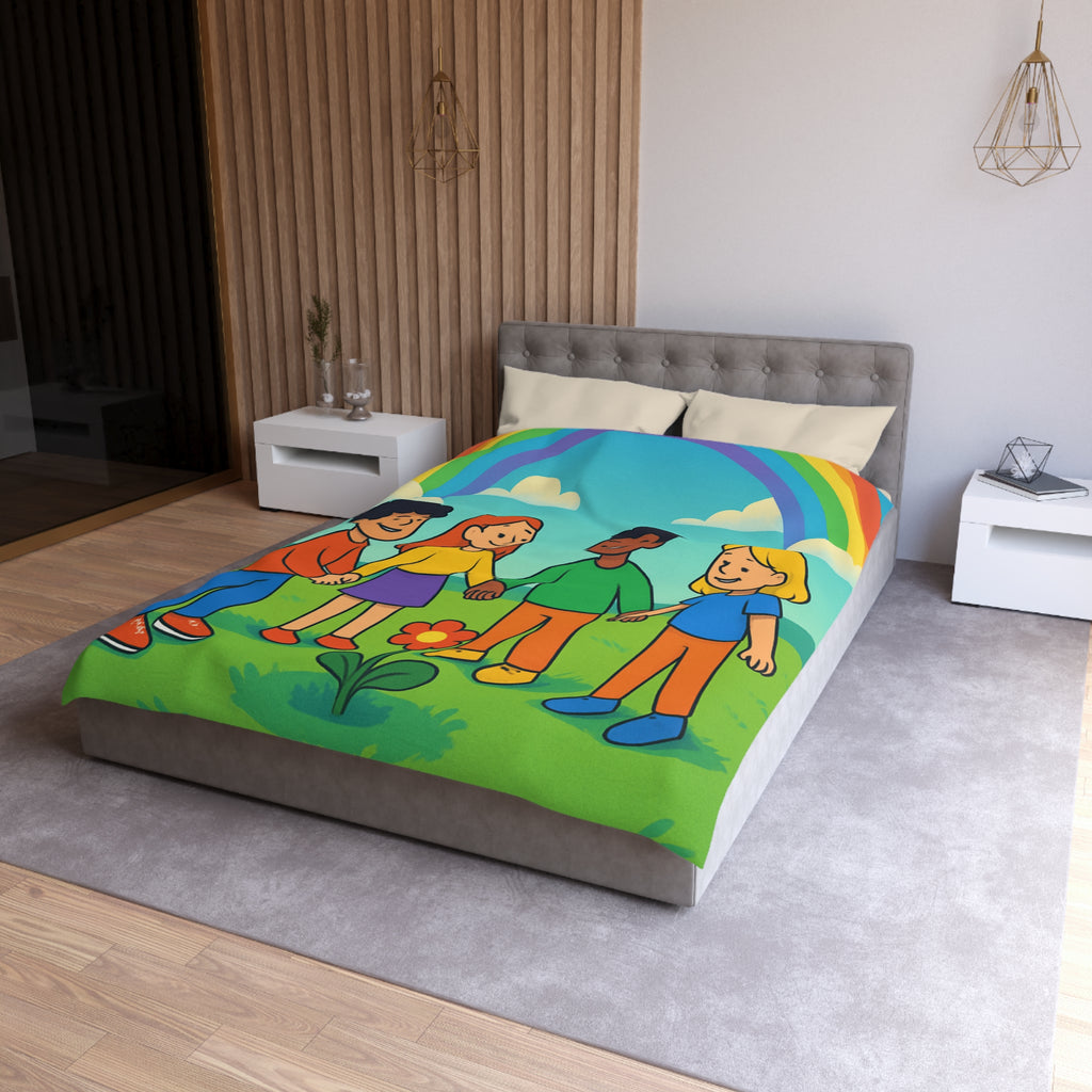 Housse de Couette Microfibre Illustration Unique Design Moderne Décoration Intérieure Raffinée