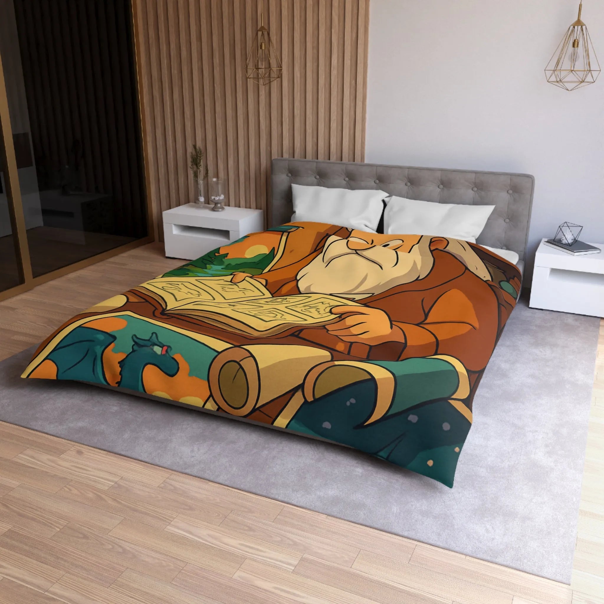 Explorez un monde magique avec cette housse de couette au design enchanteur et coloré