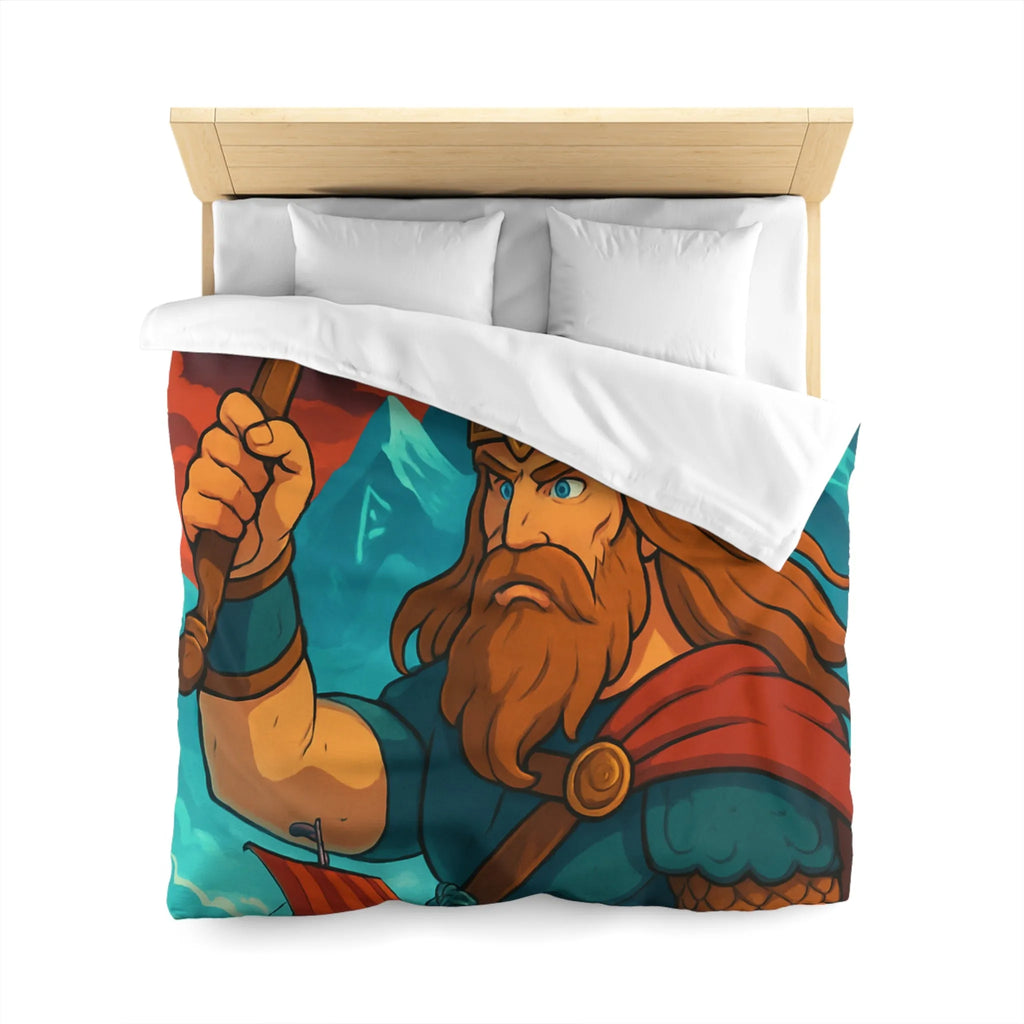 Housse de Couette Microfibre Art Graphique Contemporain Style Décoratif Chambre Tendance