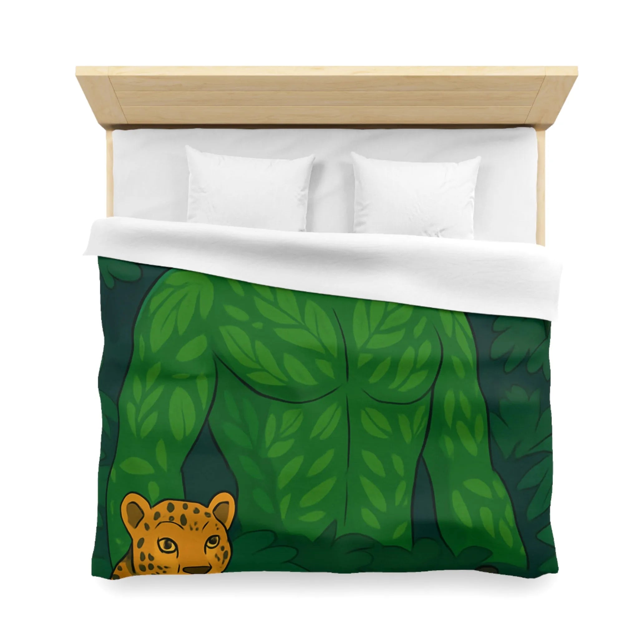 Housse de couette forêt mystérieuse avec créature magique et animaux exotiques nocturnes