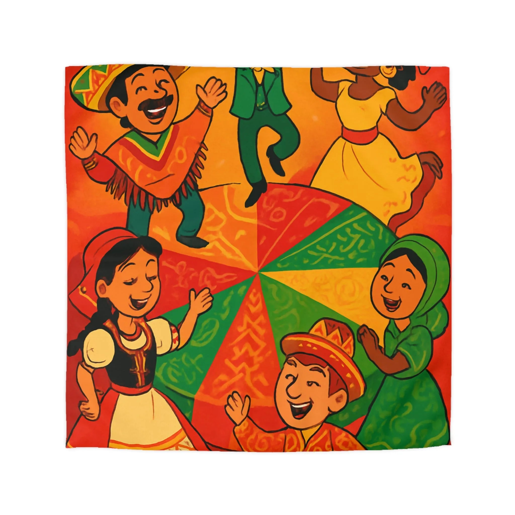 Décorez votre chambre avec une housse de couette aux motifs culturels vibrants et festifs