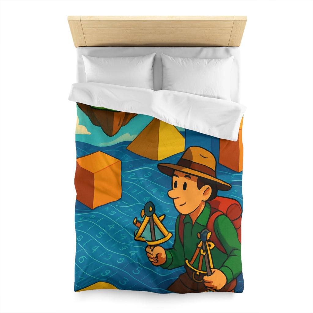 Housse de Couette Microfibre Motif Créatif Original Style Contemporain Chambre Élégante