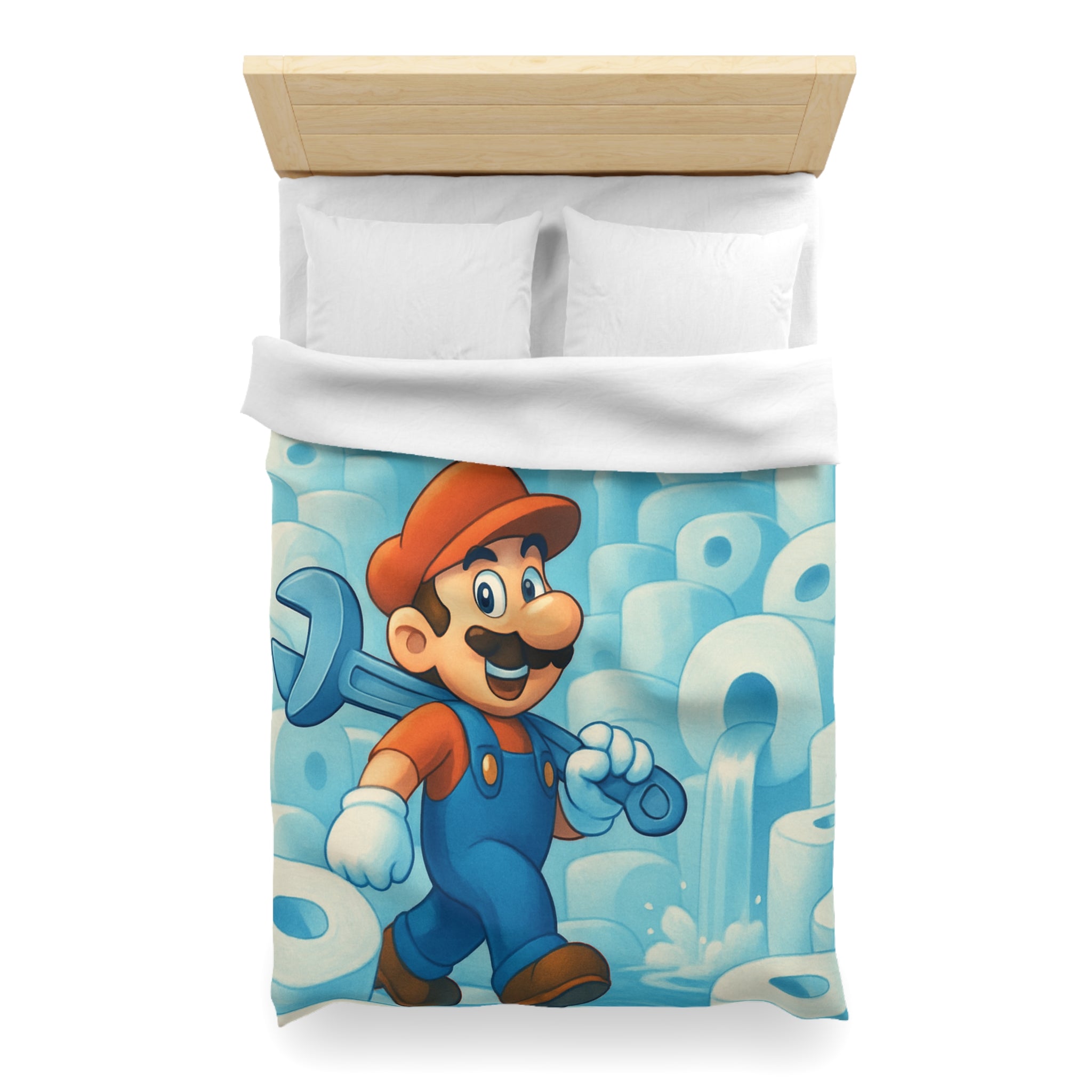 Housse de Couette Microfibre Illustration Unique Design Moderne Décoration Intérieure Raffinée