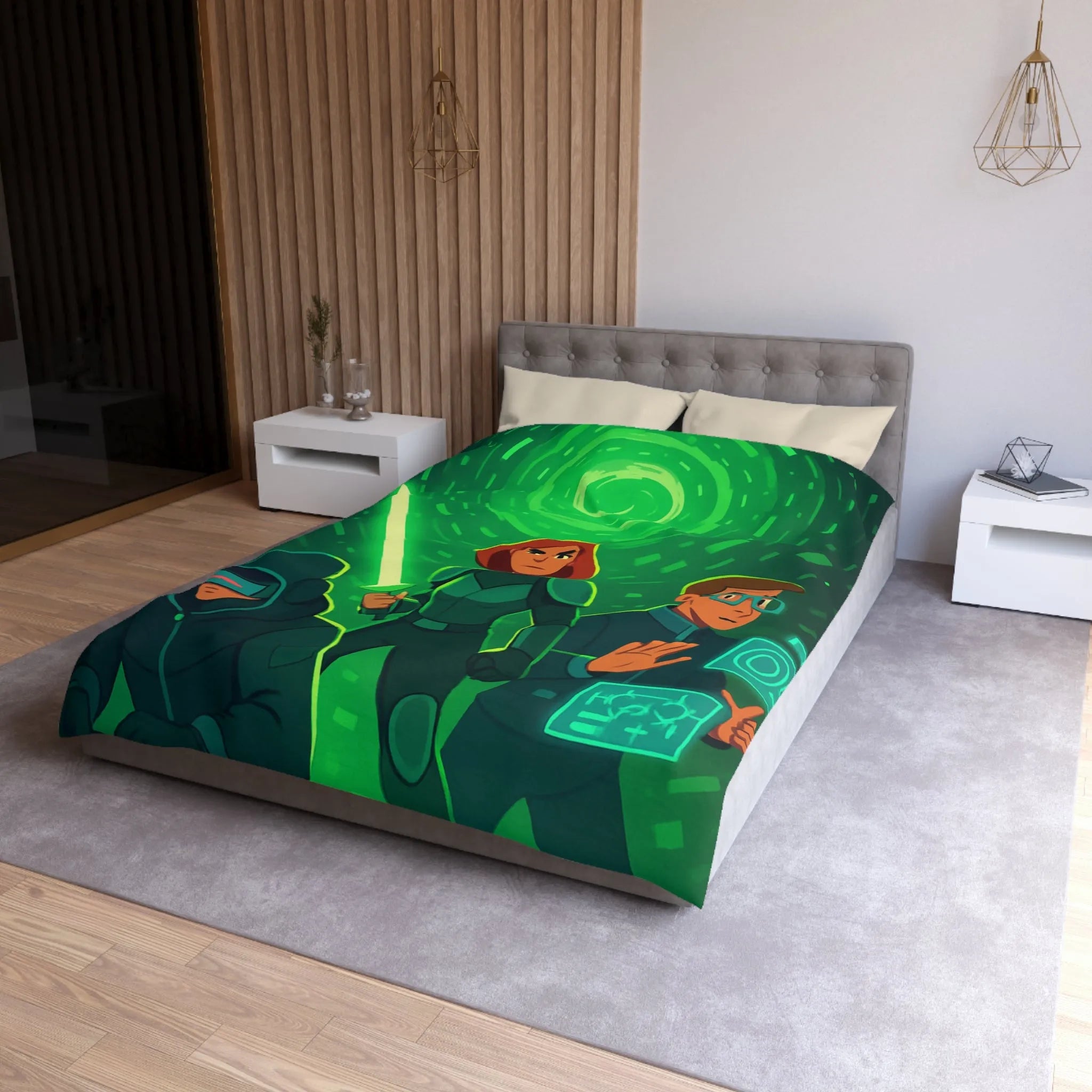 Housse de Couette Microfibre Création Artistique Moderne Design Exclusif Décoration Chambre