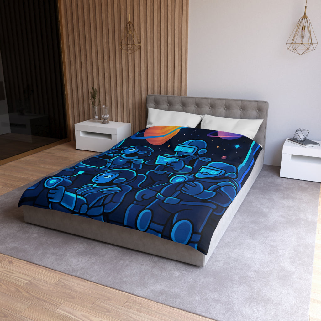 Housse de Couette Microfibre Motif Créatif Original Style Contemporain Chambre Élégante