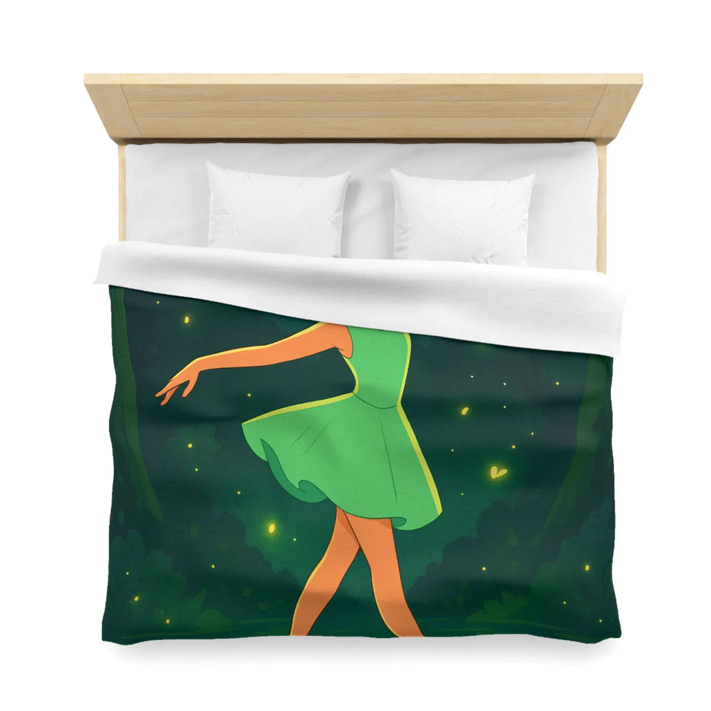 Housse de couette danseuse élégante forêt magique avec lucioles féeriques illuminées