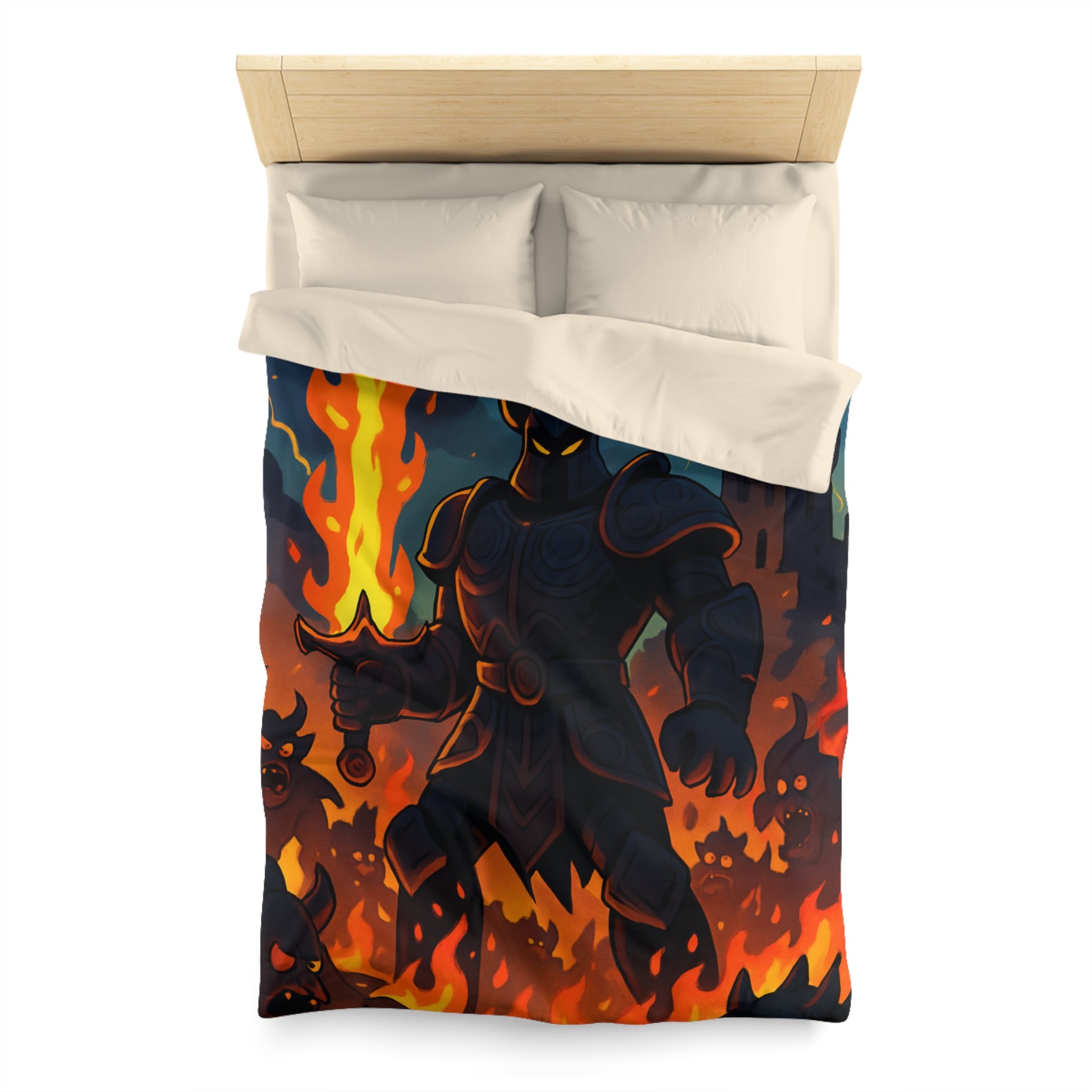 Housse de Couette Microfibre Motif Créatif Original Style Contemporain Chambre Élégante