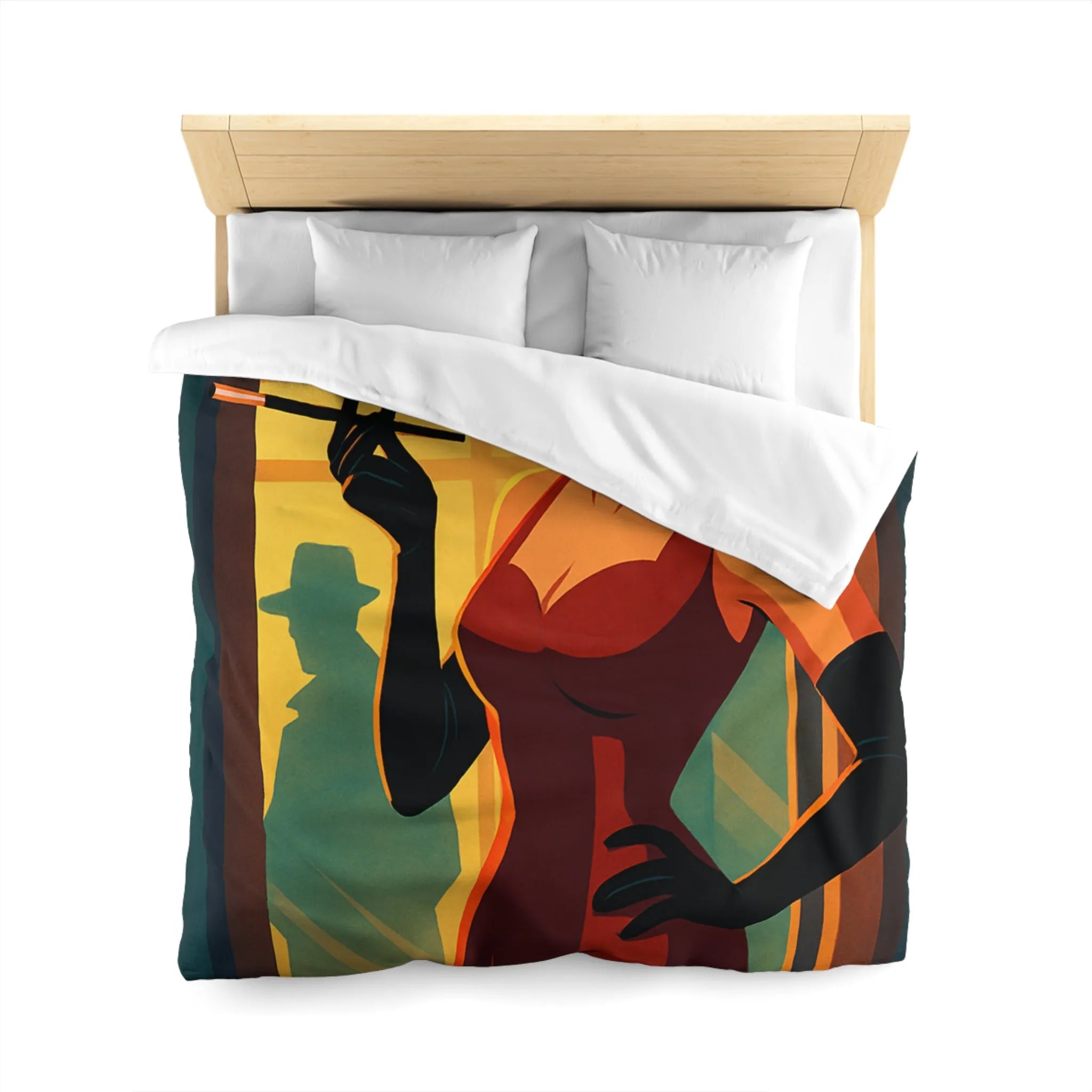 Élégance rétro avec femme fatale smoking pour ambiance nocturne mystérieuse en rouge profond