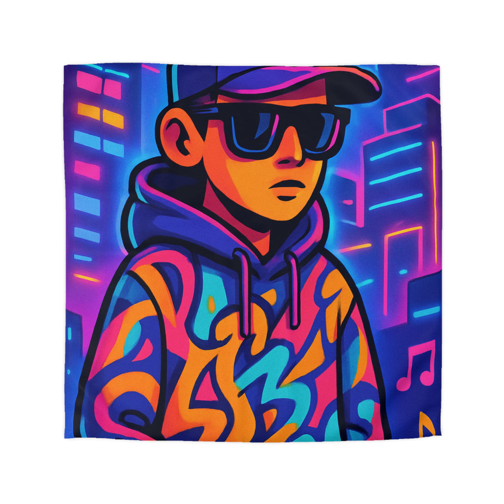 Housse de Couette Microfibre Illustration Unique Design Moderne Décoration Intérieure Raffinée