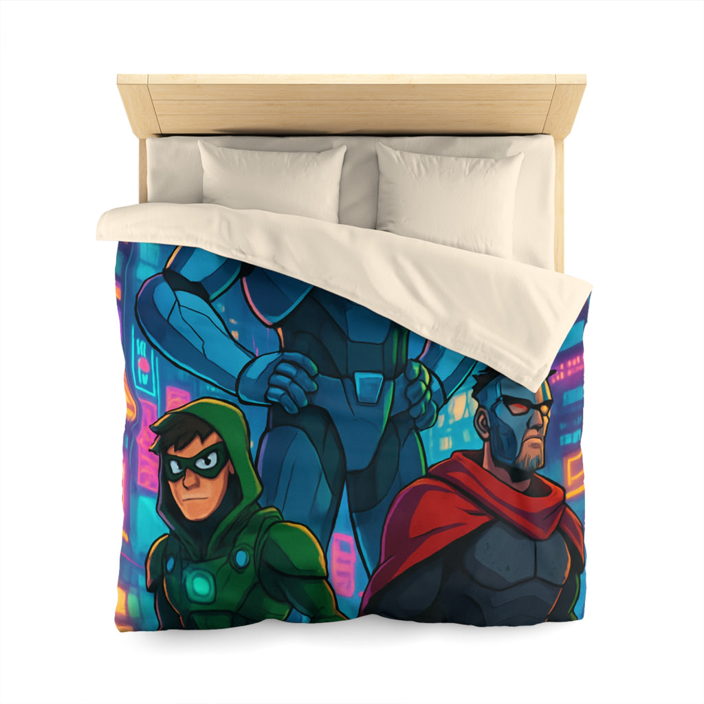 Housse de Couette Microfibre Illustration Unique Design Moderne Décoration Intérieure Raffinée