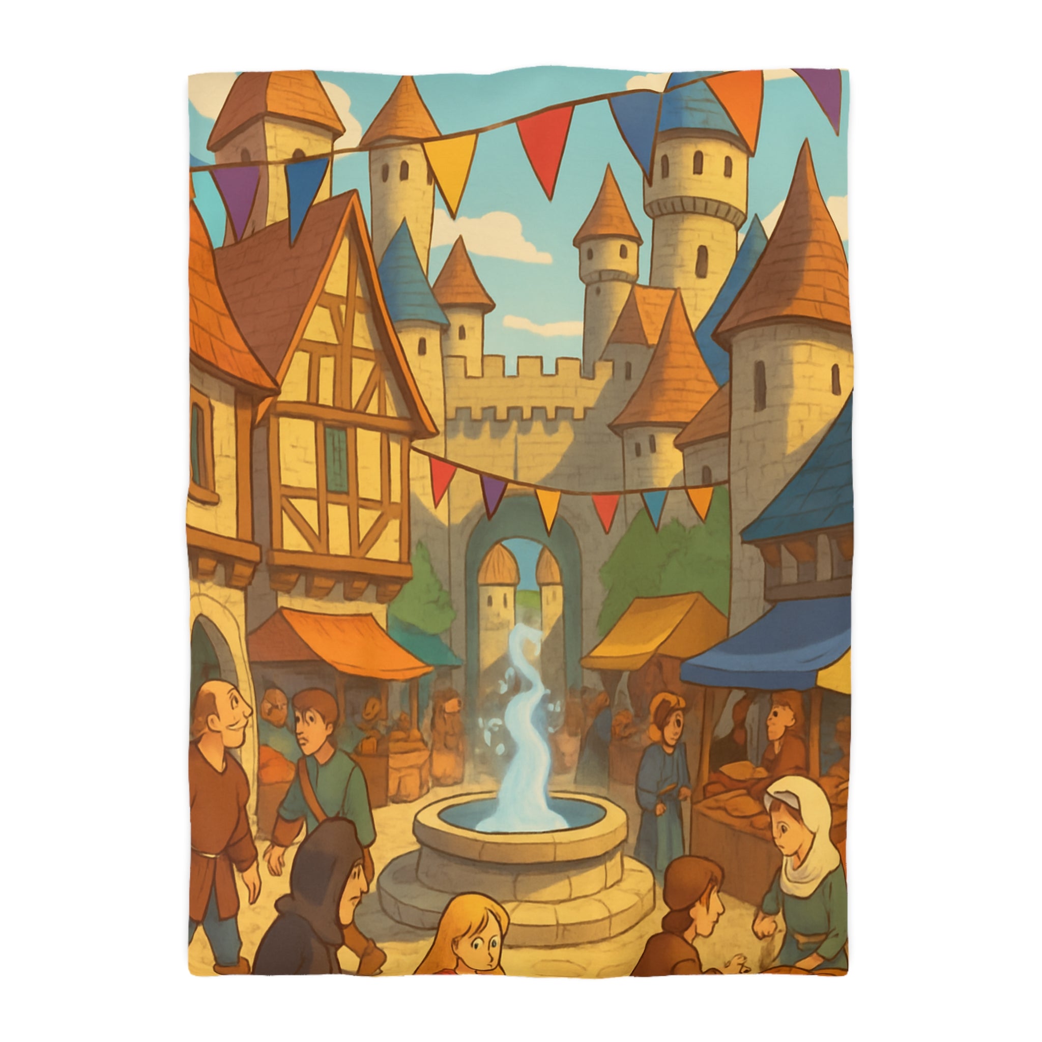 Housse de Couette Microfibre Design Artistique Moderne Décoration Chambre Confort Premium