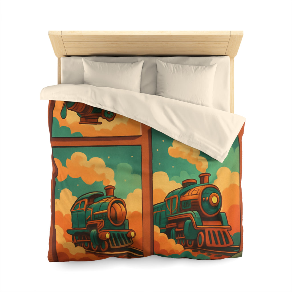 Housse de Couette Microfibre Design Artistique Moderne Décoration Chambre Confort Premium