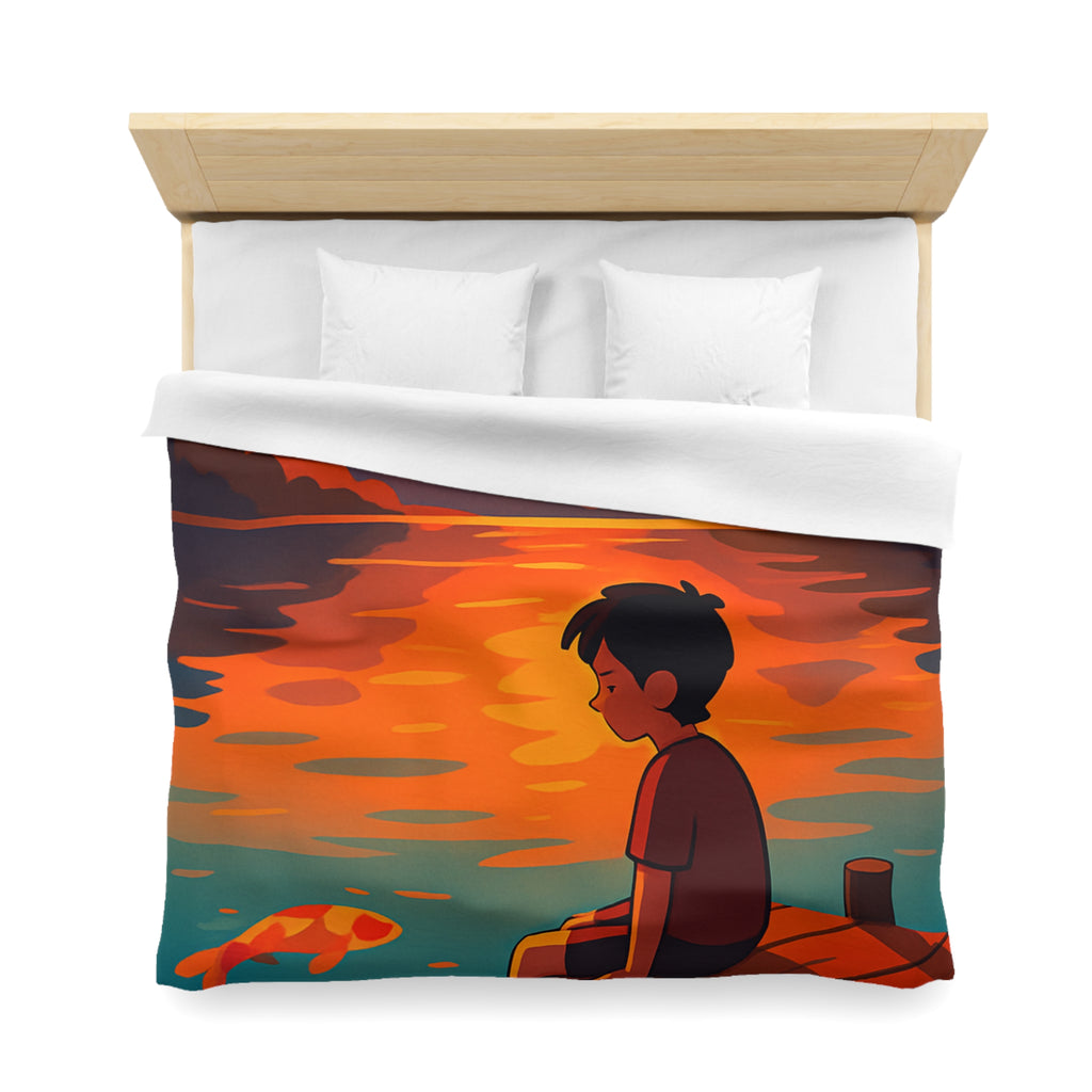 Housse de Couette Microfibre Design Artistique Moderne Décoration Chambre Confort Premium