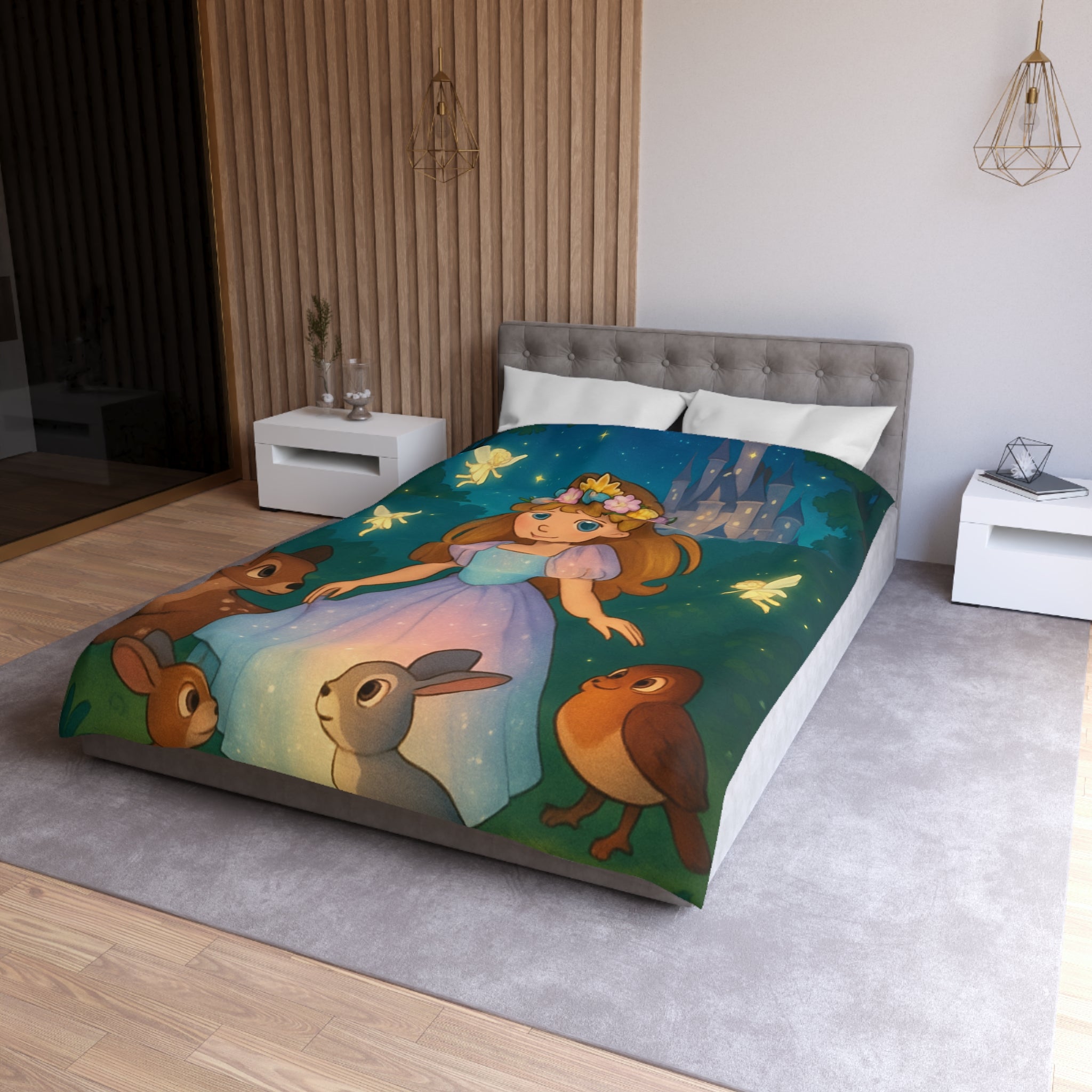 Housse de Couette Microfibre Design Artistique Moderne Décoration Chambre Confort Premium