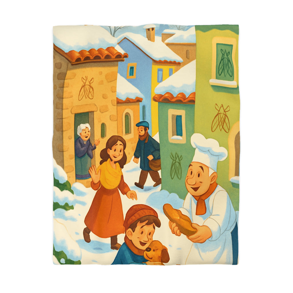 Housse de Couette Microfibre Design Artistique Moderne Décoration Chambre Confort Premium