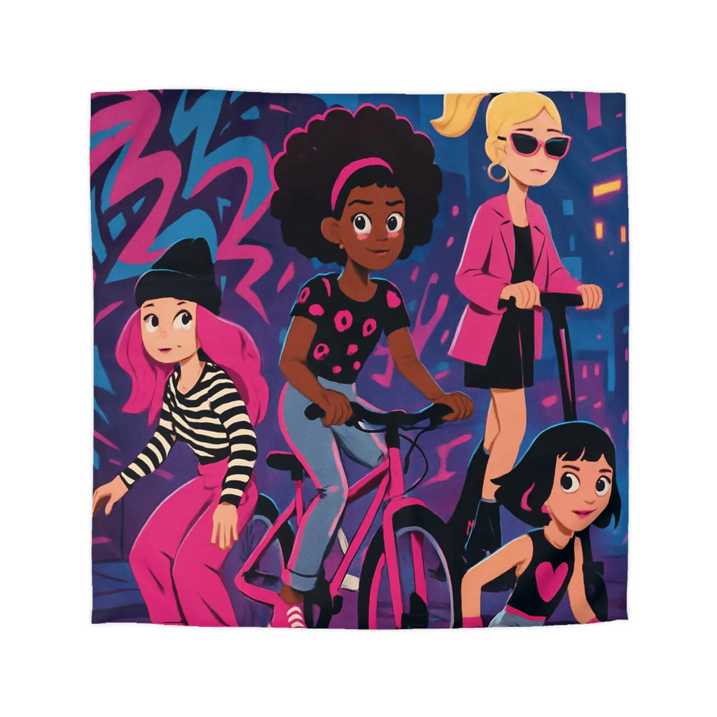 Housse de Couette Microfibre Art Graphique Contemporain Style Décoratif Chambre Tendance