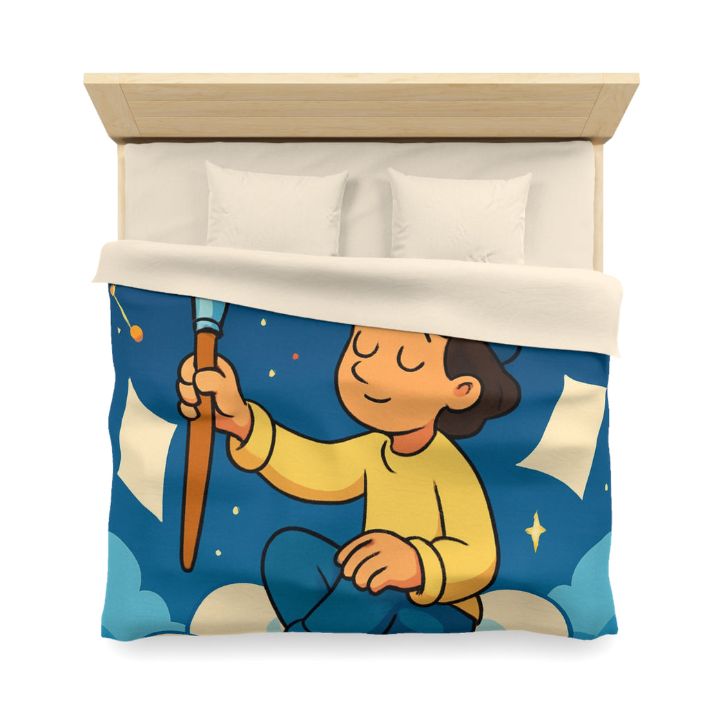 Housse de Couette Microfibre Illustration Unique Design Moderne Décoration Intérieure Raffinée