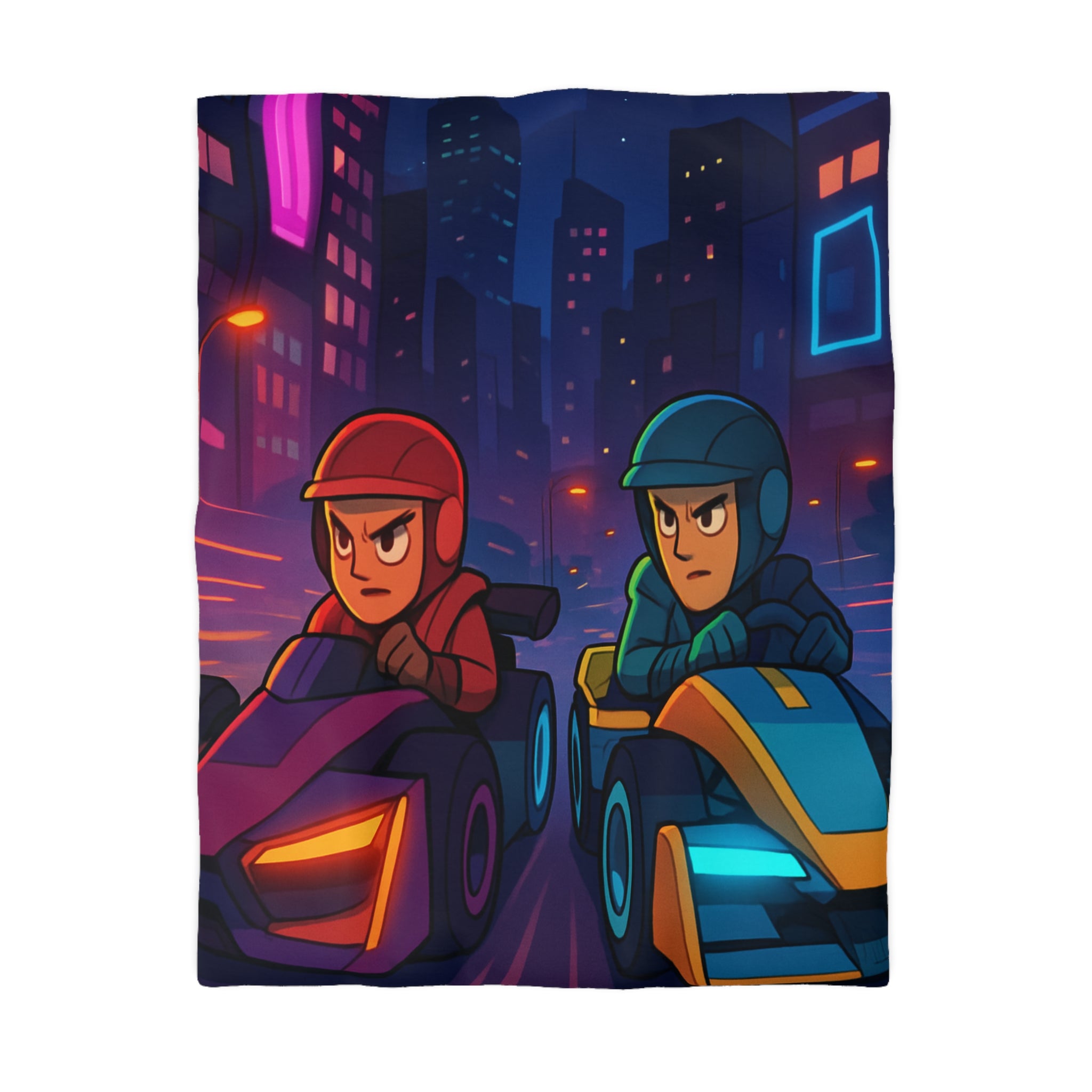 Housse de Couette Microfibre Motif Créatif Original Style Contemporain Chambre Élégante