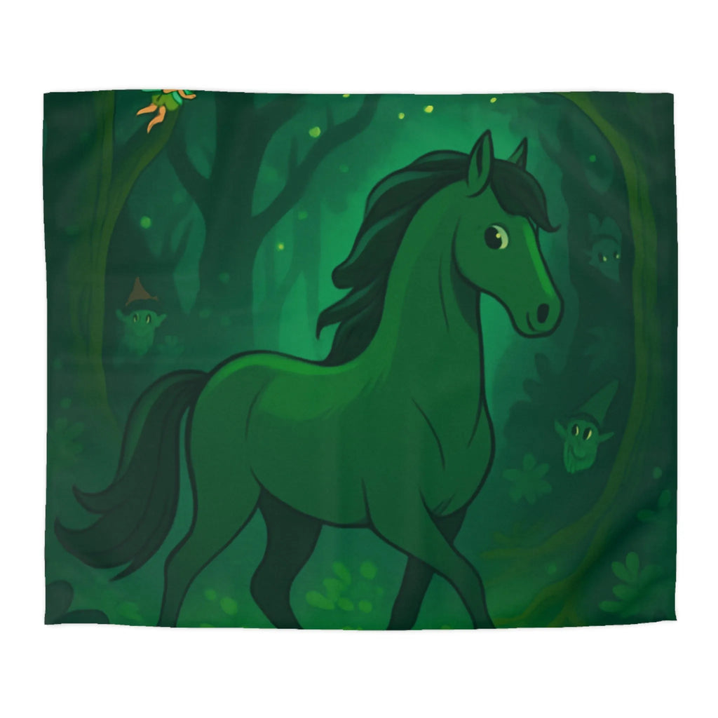 Housse de couette forêt magique avec licorne et fées dans un paysage enchanteur