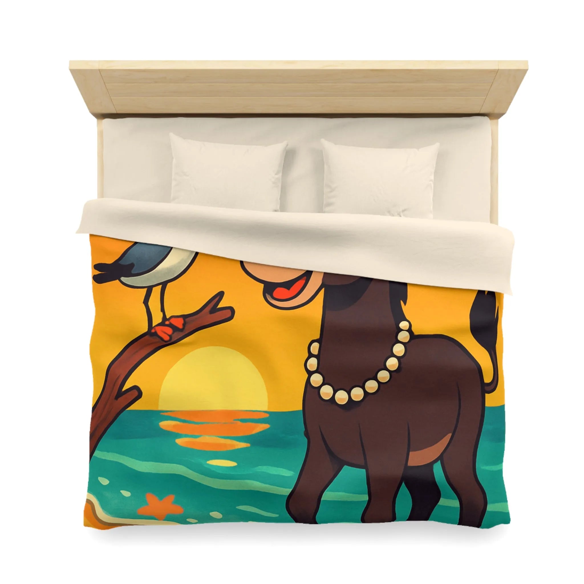 Housse de Couette Microfibre Art Graphique Contemporain Style Décoratif Chambre Tendance