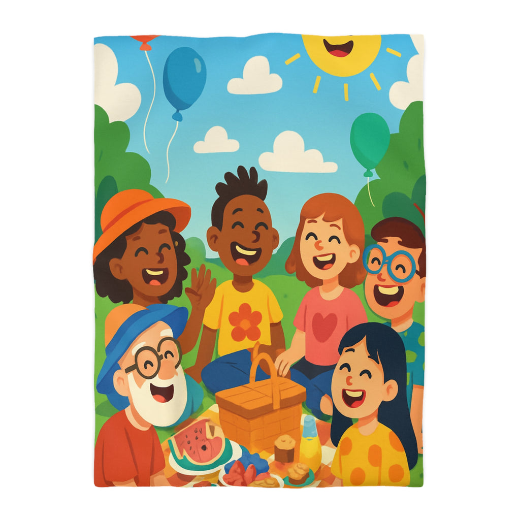 Housse de Couette Microfibre Illustration Unique Design Moderne Décoration Intérieure Raffinée