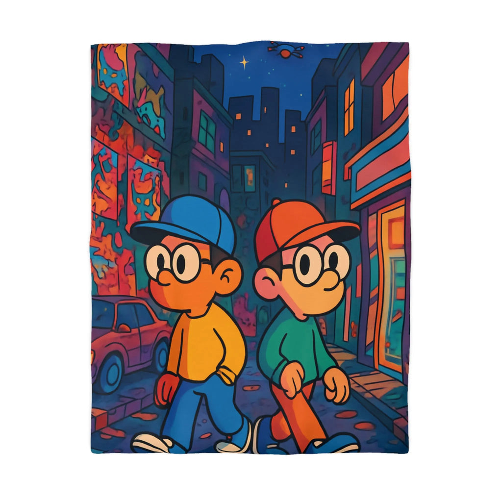 Double Touche Urbaine : Jeune Duo Coloré En Aventure Nocturne Pleine De Style