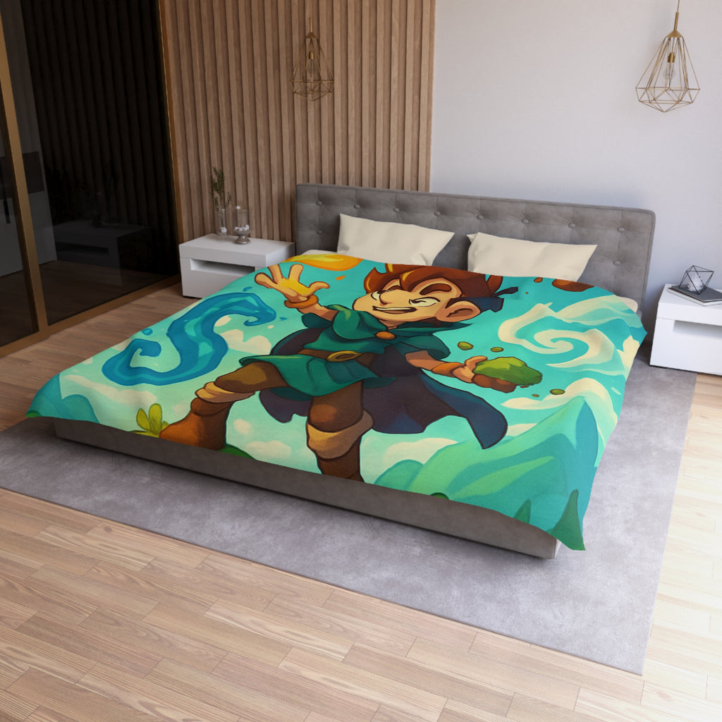 Housse de Couette Microfibre Motif Créatif Original Style Contemporain Chambre Élégante