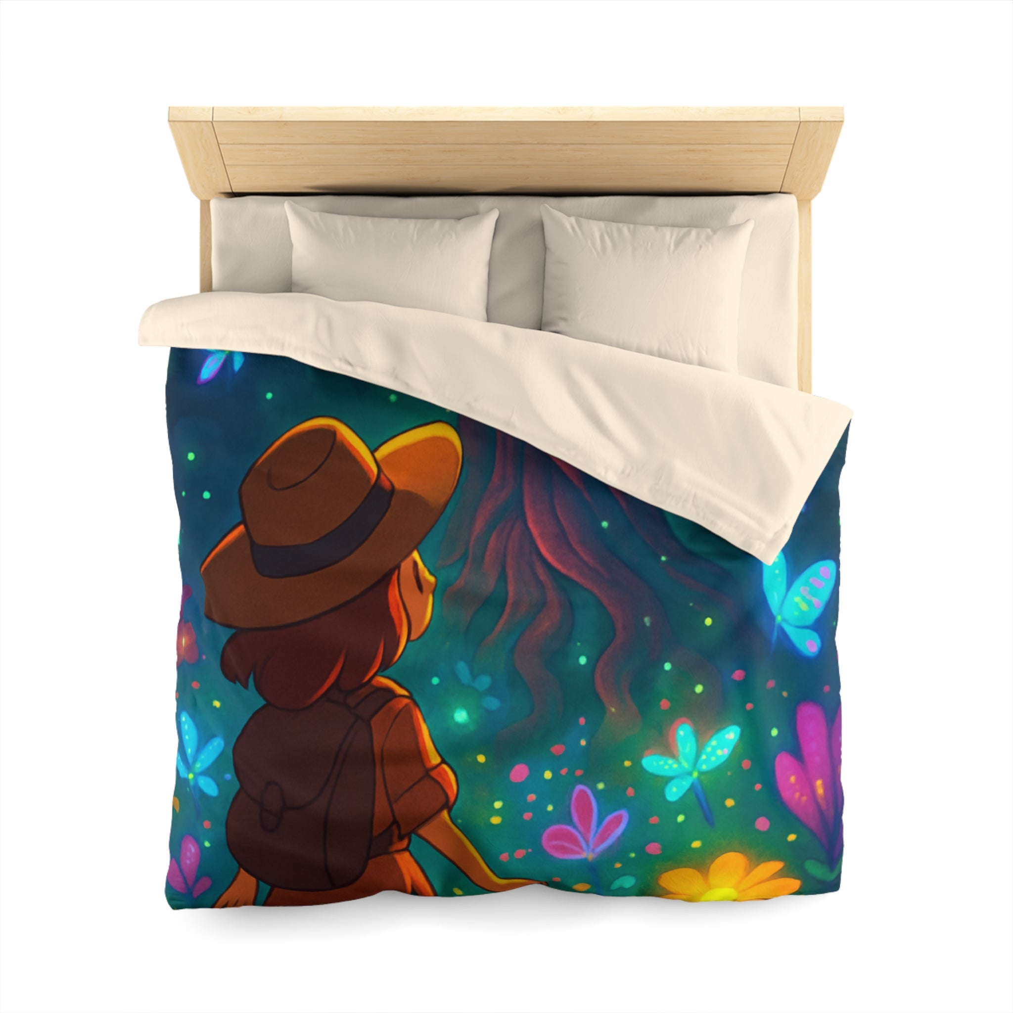 Housse de Couette Microfibre Illustration Unique Design Moderne Décoration Intérieure Raffinée