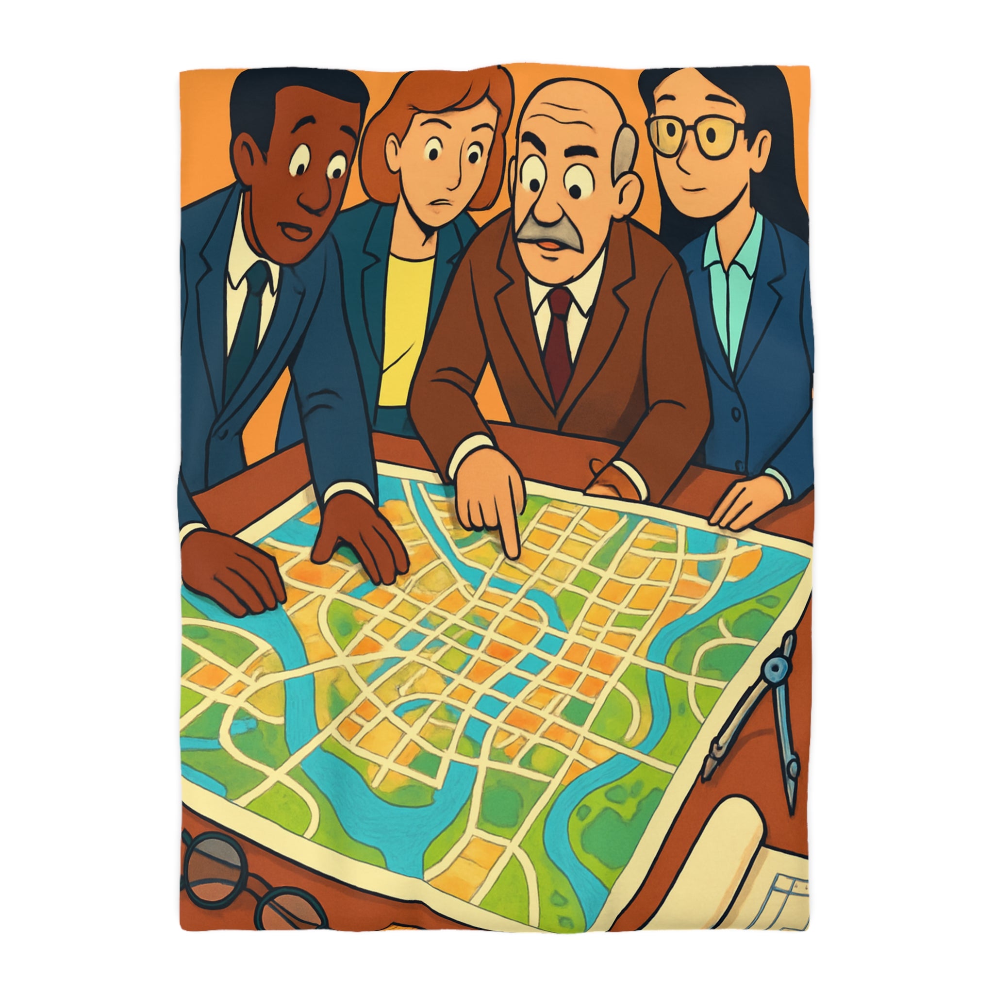 Housse de Couette Microfibre Design Artistique Moderne Décoration Chambre Confort Premium