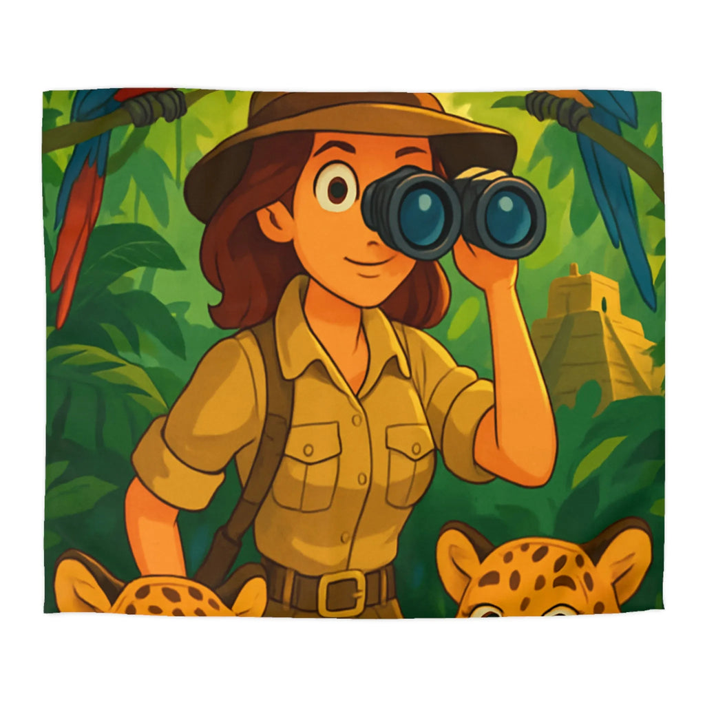 Exploration tropicale avec perroquets et jaguars dans la jungle luxuriante et mystérieuse