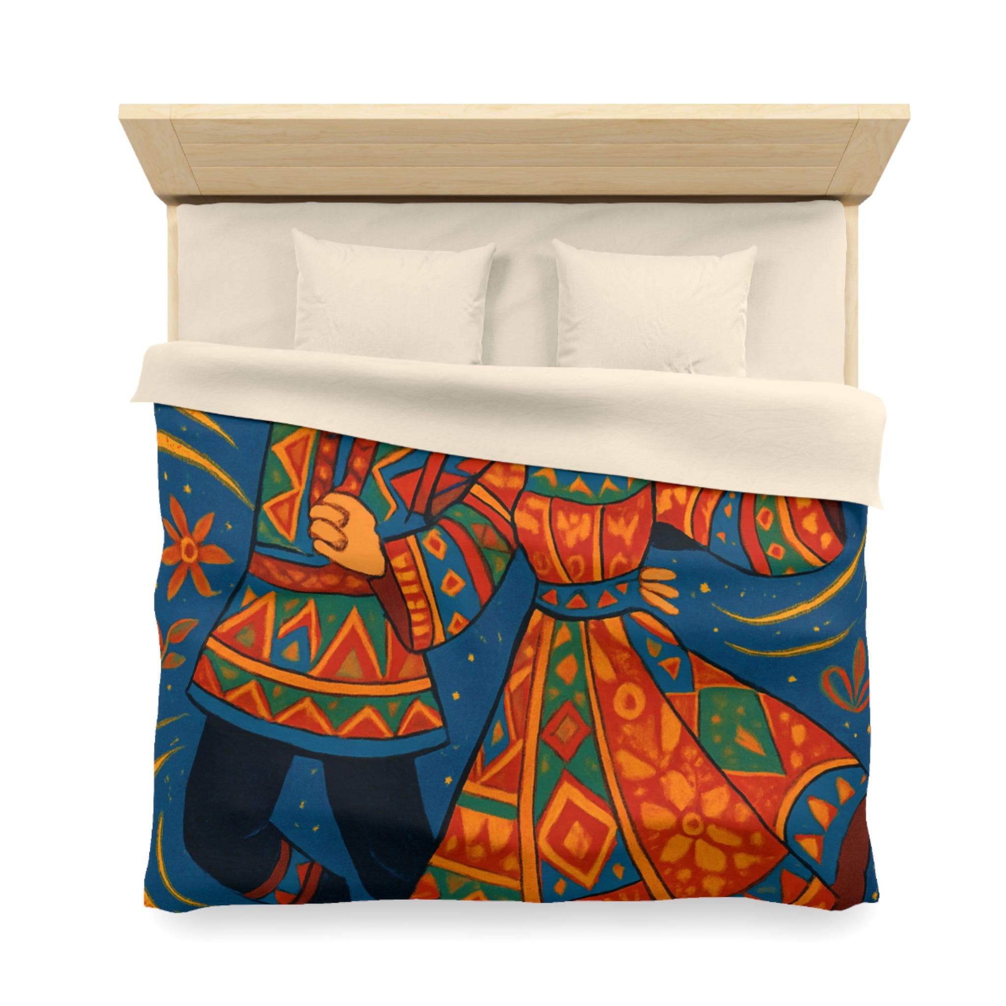 Housse de Couette Microfibre Illustration Unique Design Moderne Décoration Intérieure Raffinée