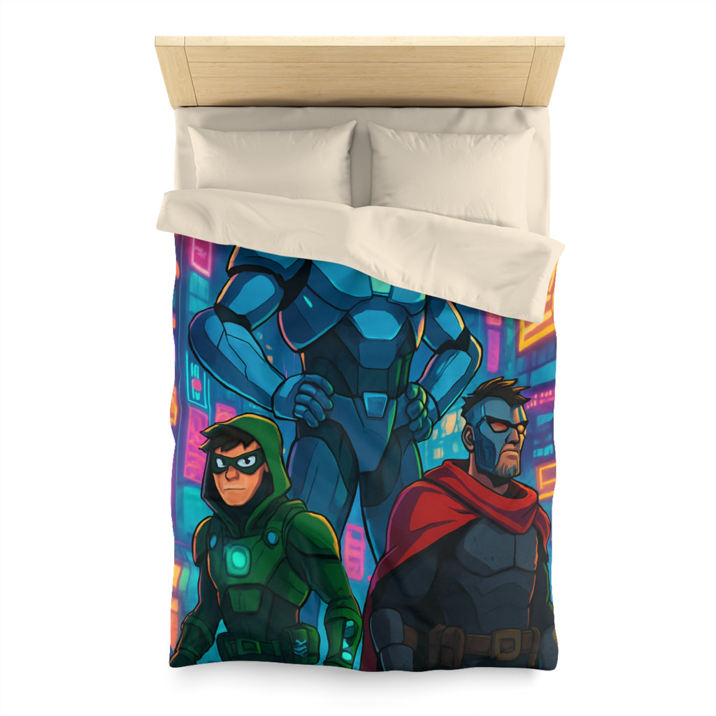 Housse de Couette Microfibre Illustration Unique Design Moderne Décoration Intérieure Raffinée