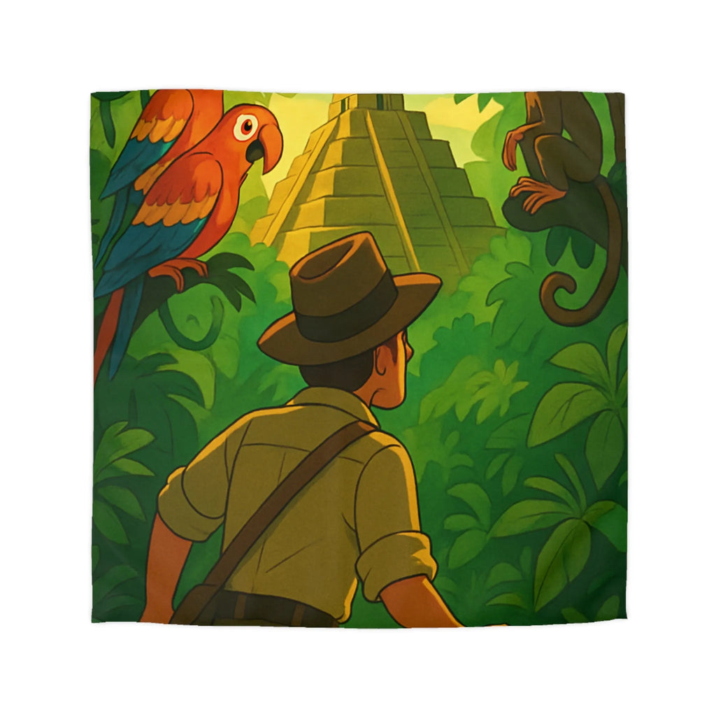 Housse de Couette Microfibre Art Graphique Contemporain Style Décoratif Chambre Tendance