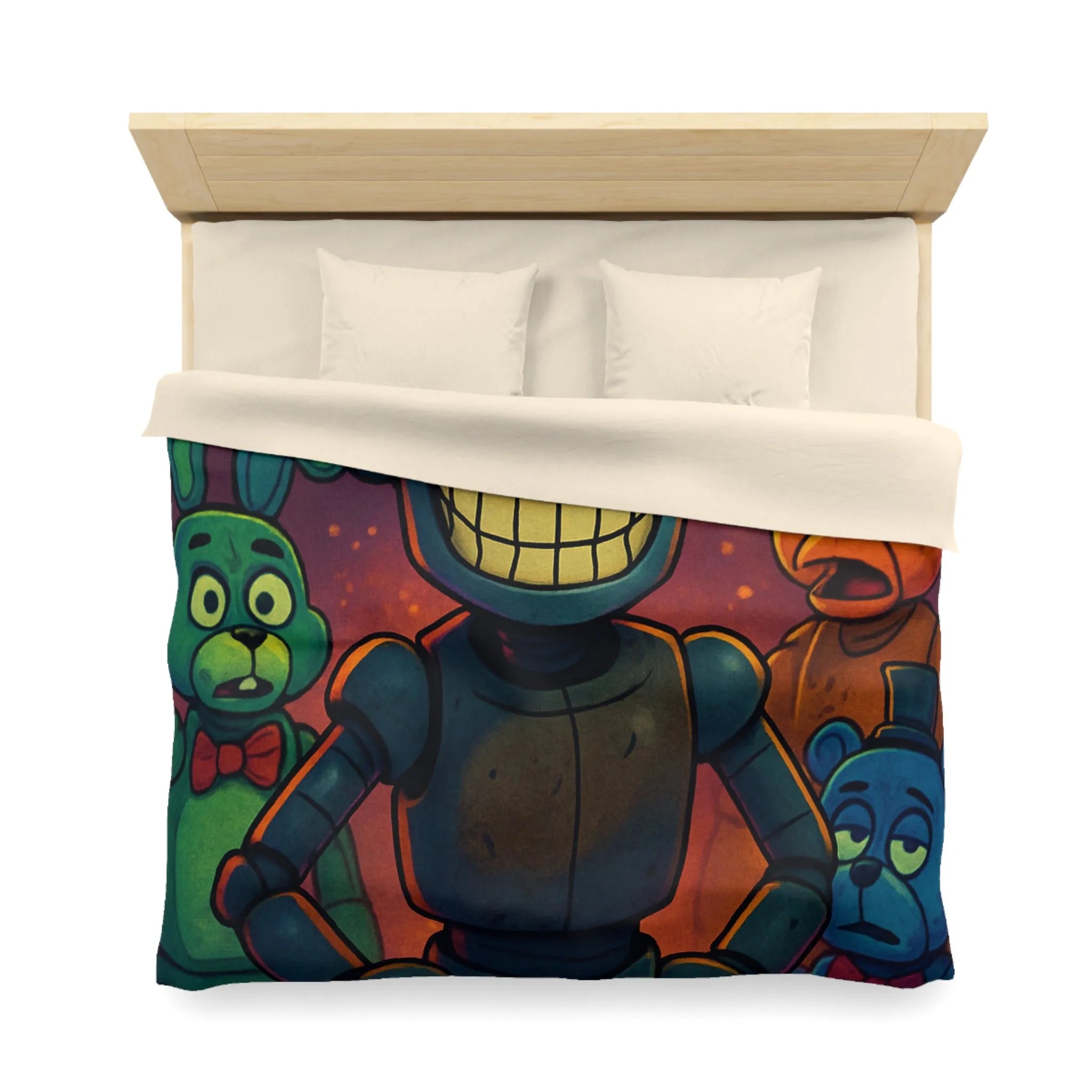 Housse de Couette Microfibre Art Graphique Contemporain Style Décoratif Chambre Tendance