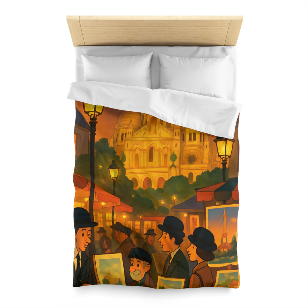 Housse de Couette Microfibre Illustration Unique Design Moderne Décoration Intérieure Raffinée