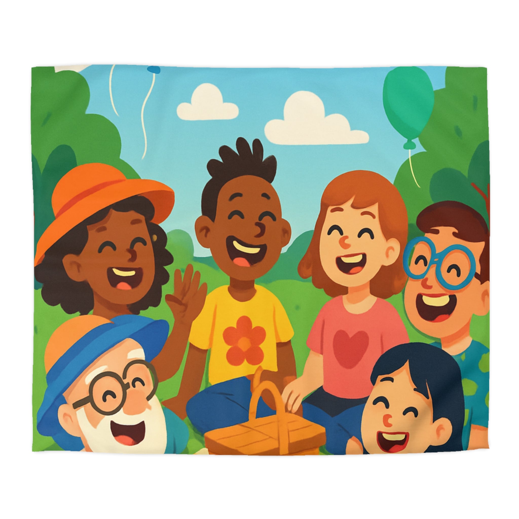 Housse de Couette Microfibre Illustration Unique Design Moderne Décoration Intérieure Raffinée