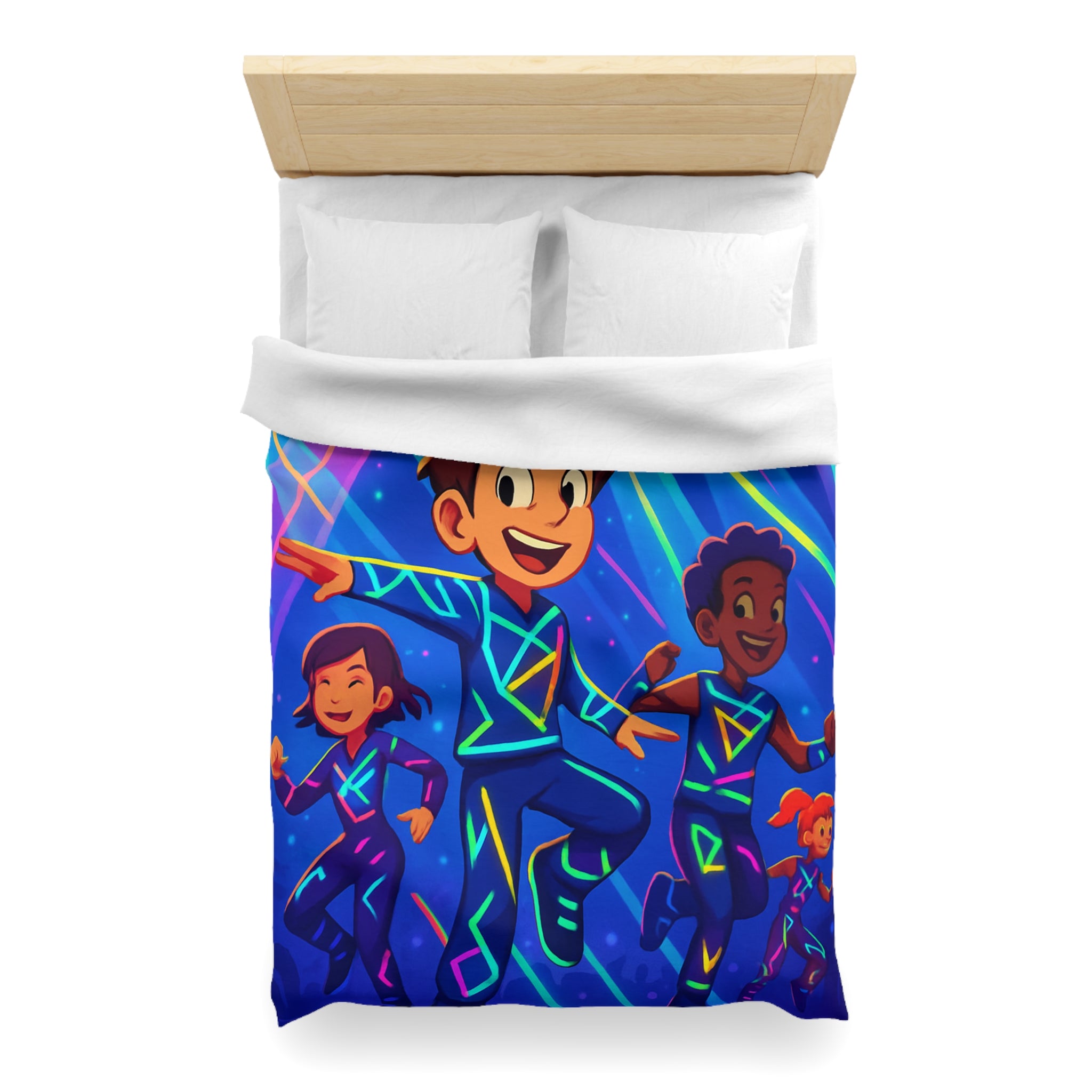 Housse de Couette Microfibre Illustration Unique Design Moderne Décoration Intérieure Raffinée