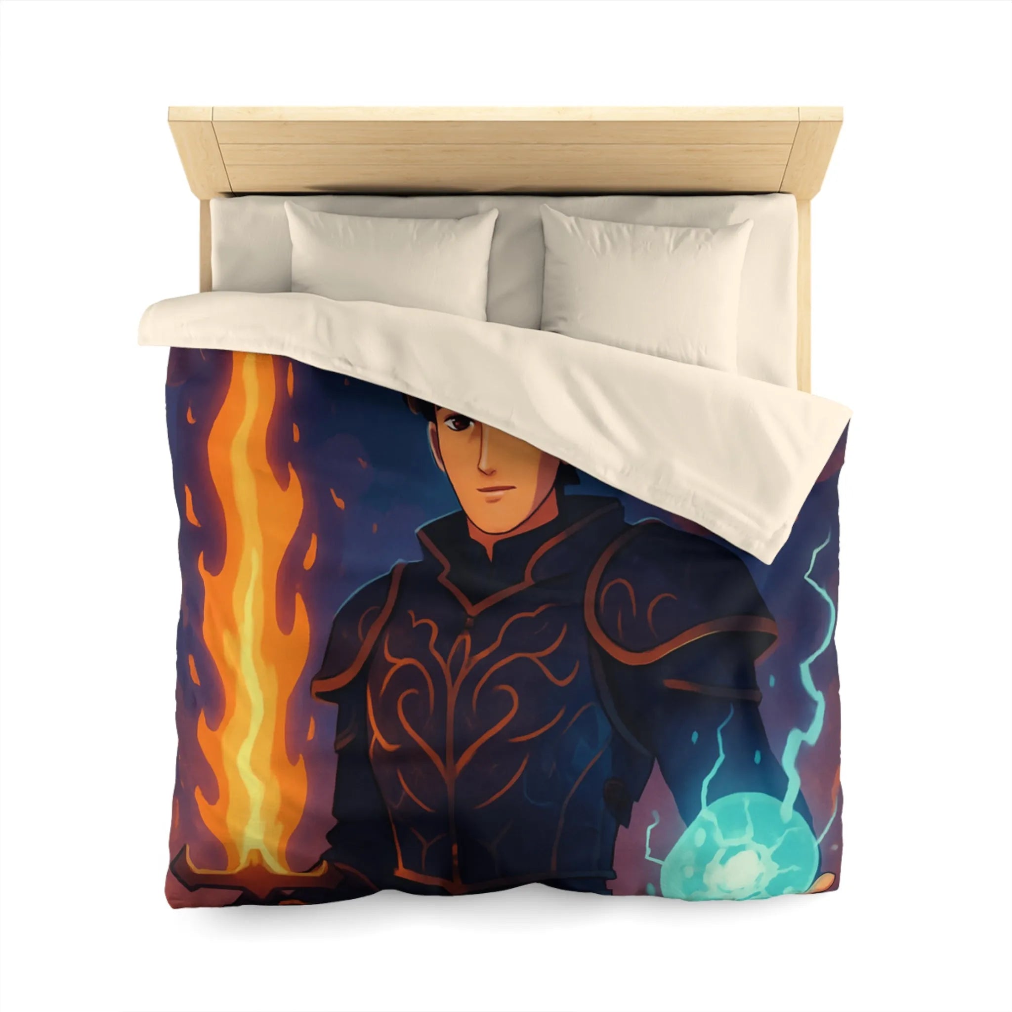 Housse de Couette Microfibre Art Graphique Contemporain Style Décoratif Chambre Tendance