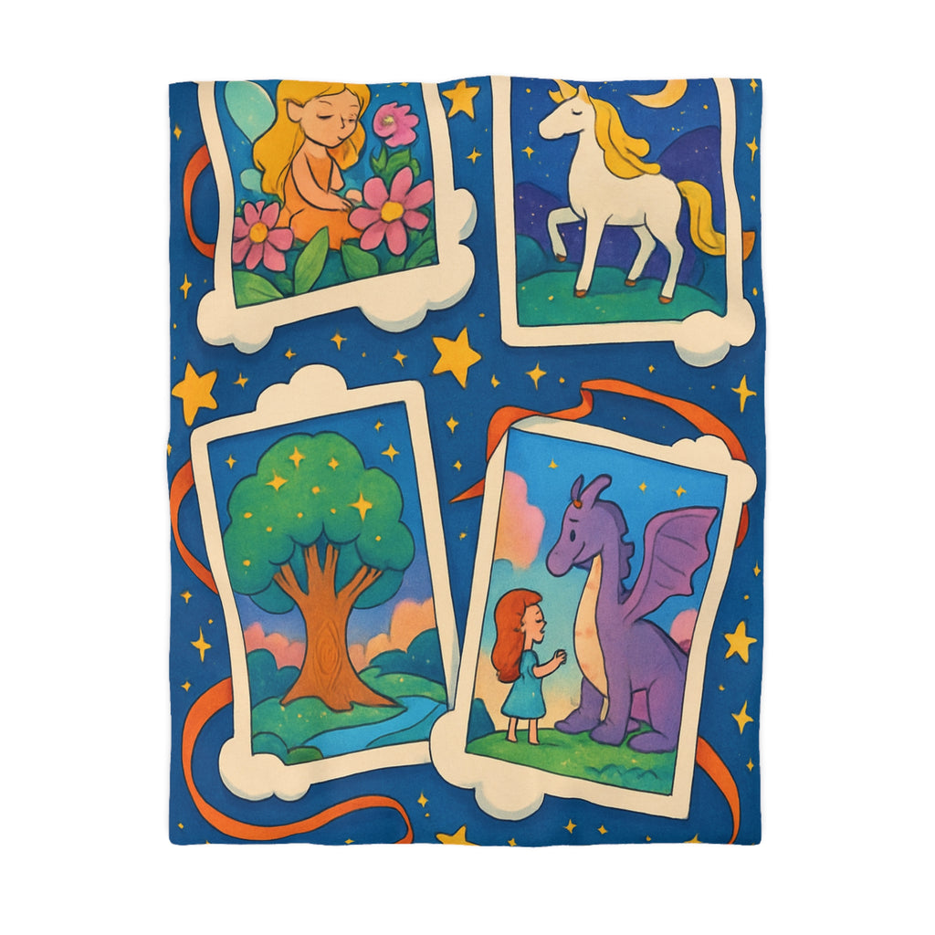 Housse de Couette Microfibre Illustration Unique Design Moderne Décoration Intérieure Raffinée