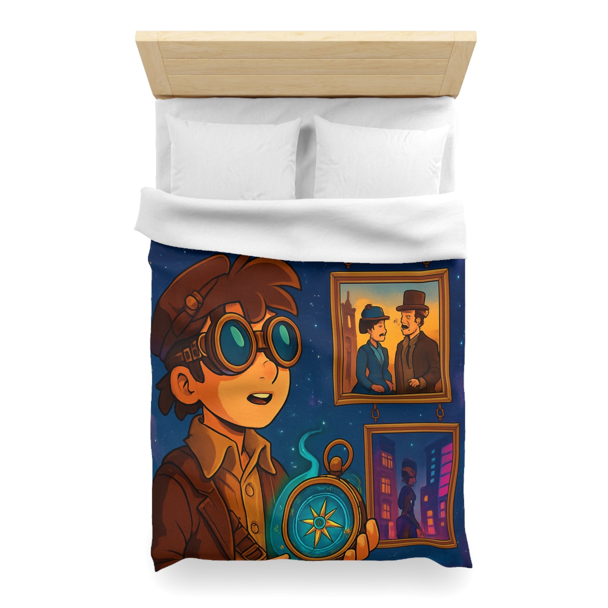 Housse de Couette Microfibre Design Artistique Moderne Décoration Chambre Confort Premium