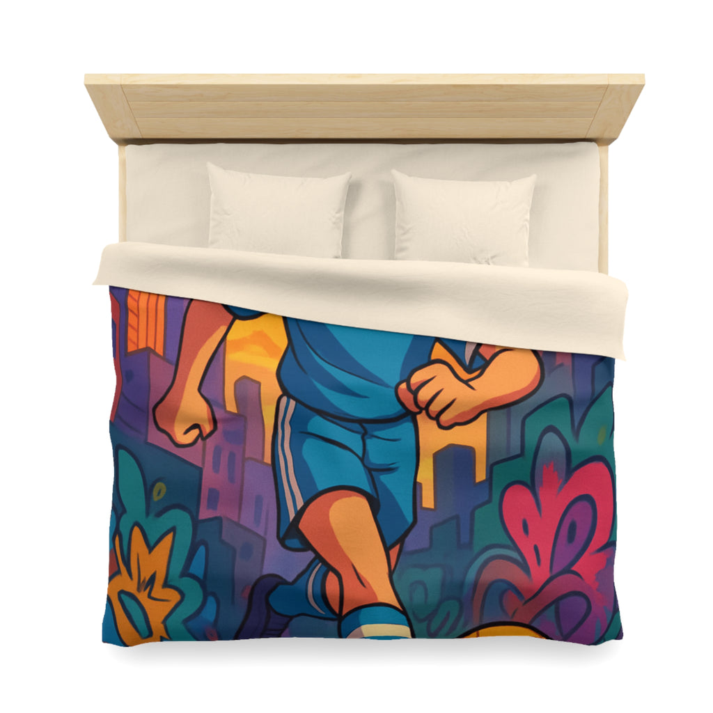 Housse de Couette Microfibre Design Artistique Moderne Décoration Chambre Confort Premium