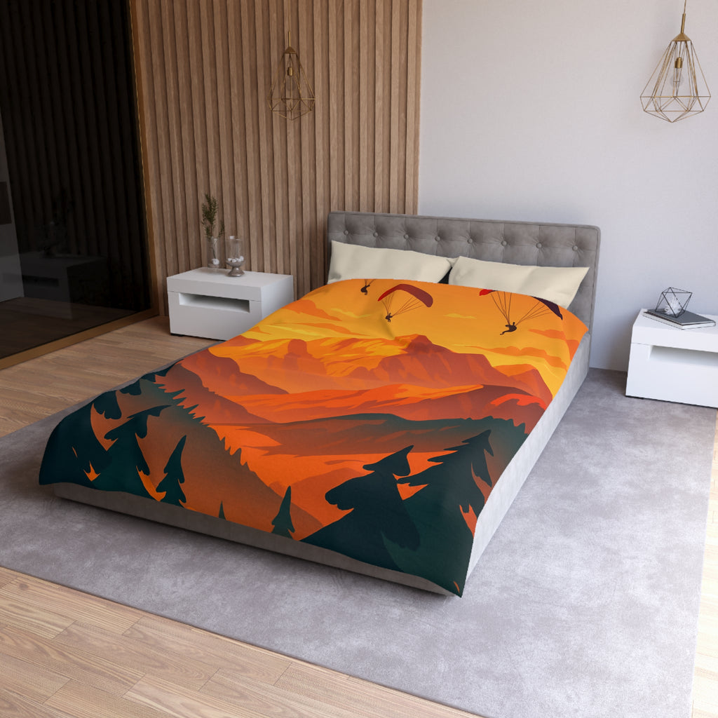 Housse de Couette Microfibre Design Artistique Moderne Décoration Chambre Confort Premium