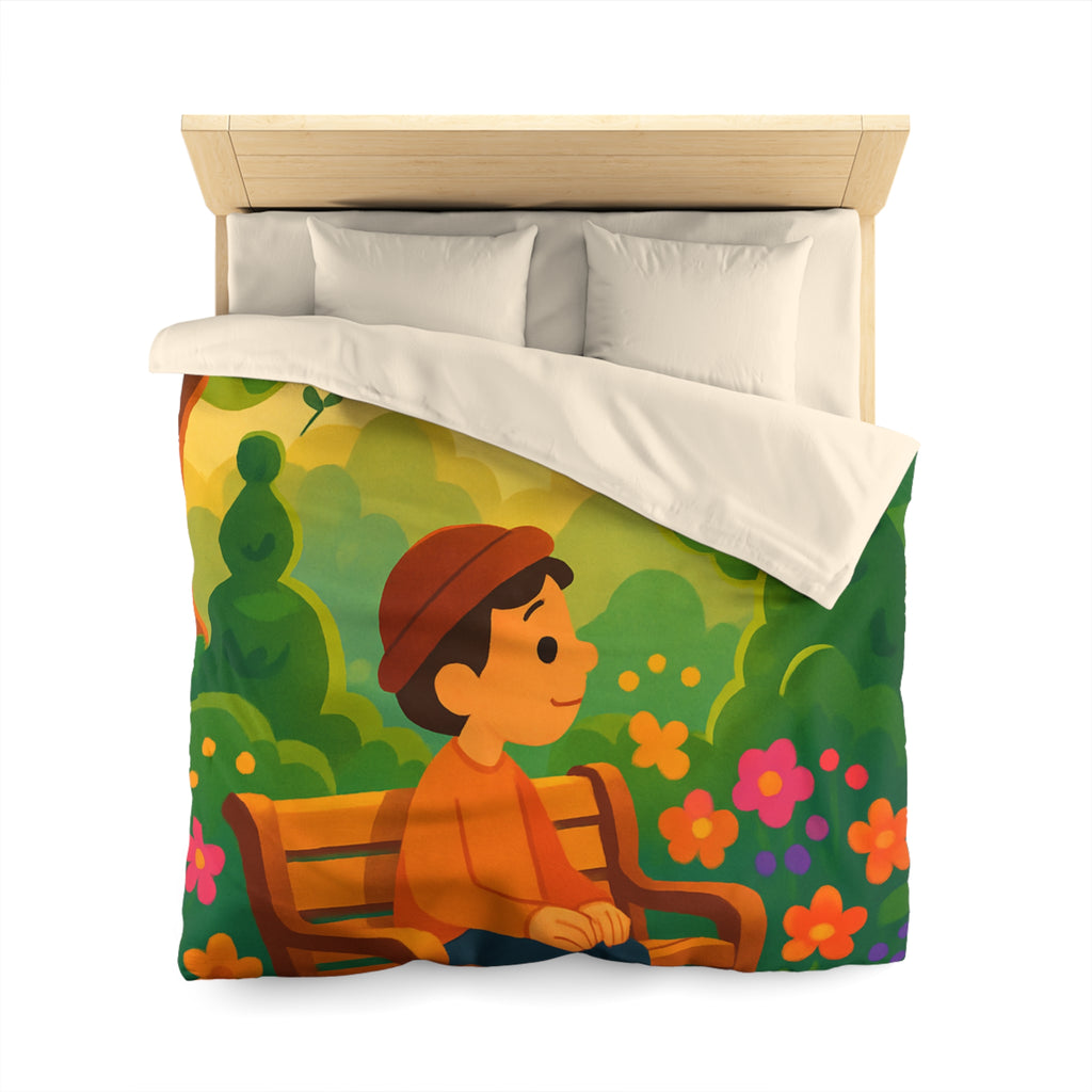 Housse de Couette Microfibre Design Artistique Moderne Décoration Chambre Confort Premium