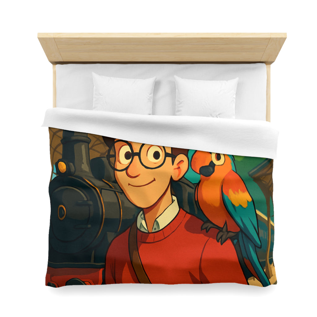 Housse de Couette Microfibre Illustration Unique Design Moderne Décoration Intérieure Raffinée