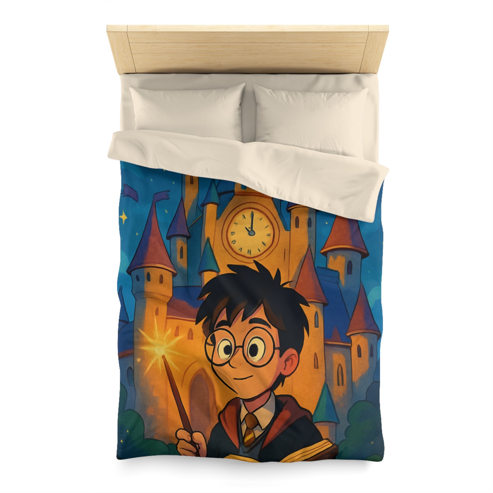 Housse de Couette Microfibre Motif Créatif Original Style Contemporain Chambre Élégante